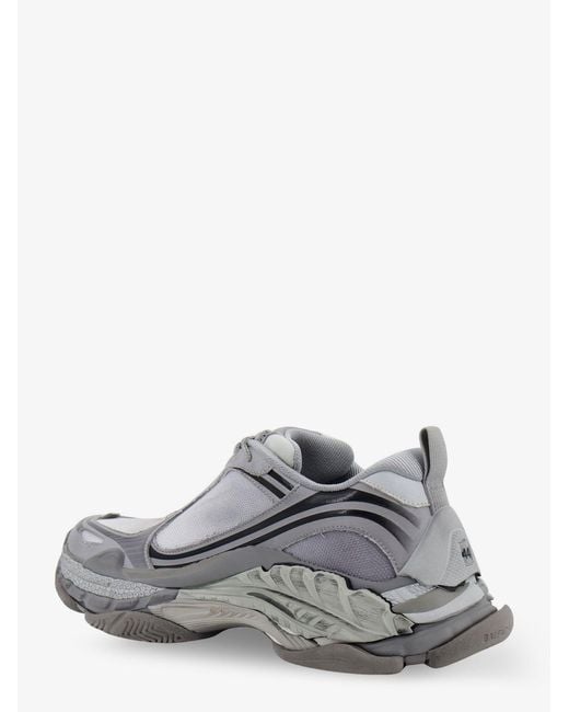 Balenciaga White Triple S.2 Gradient Mesh And Nylon Insert Sneakers With Used Effect for men