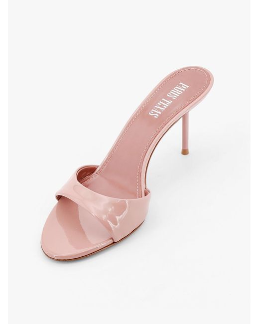 Paris Texas Pink Lidia Mule Patent Leather Sandals