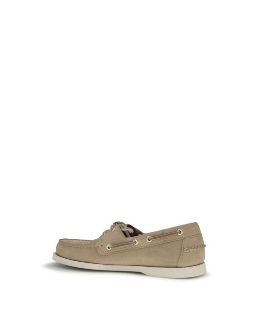 Sebago Natural Portland Nubuck Docksides Loafers-Camel for men