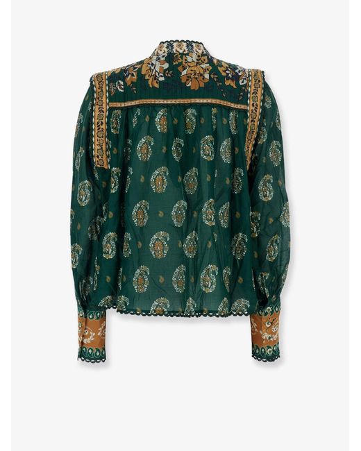 Farm Rio Green Tayla Cotton Shirt