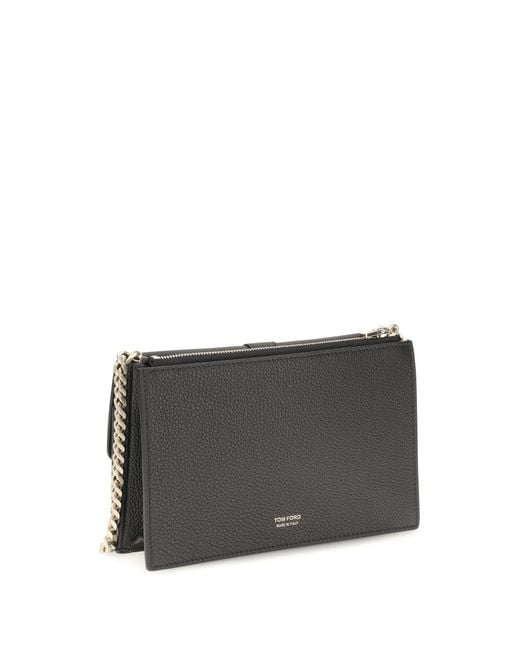 Tom Ford Gray Chain Shoulder Bag