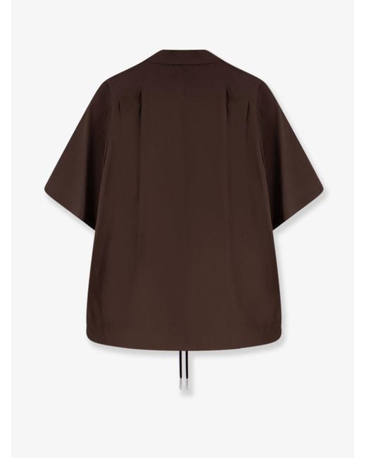 Sacai Brown Shirts Cotone for men