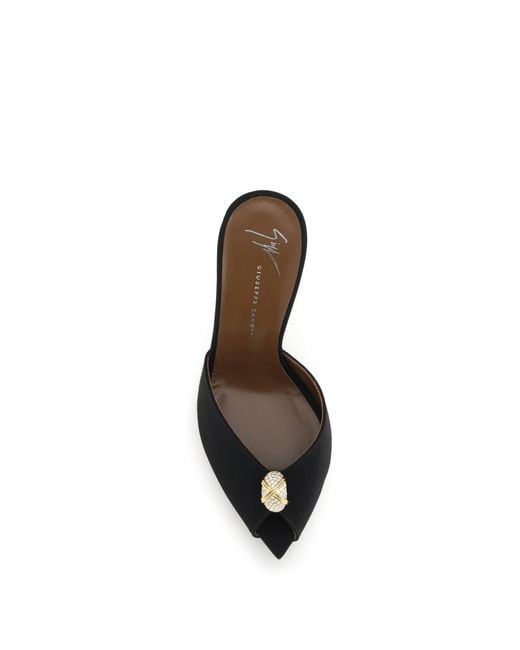 Giuseppe Zanotti Black Mule Sandals Intrigo