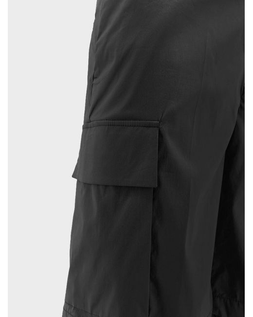 Hevò Black Cotton Blend Cargo Bermuda Shorts for men
