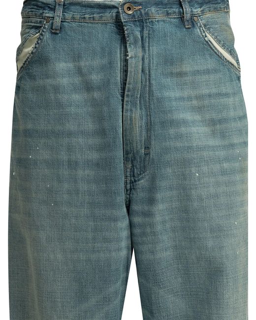Maison Margiela Blue Wide Leg Jeans