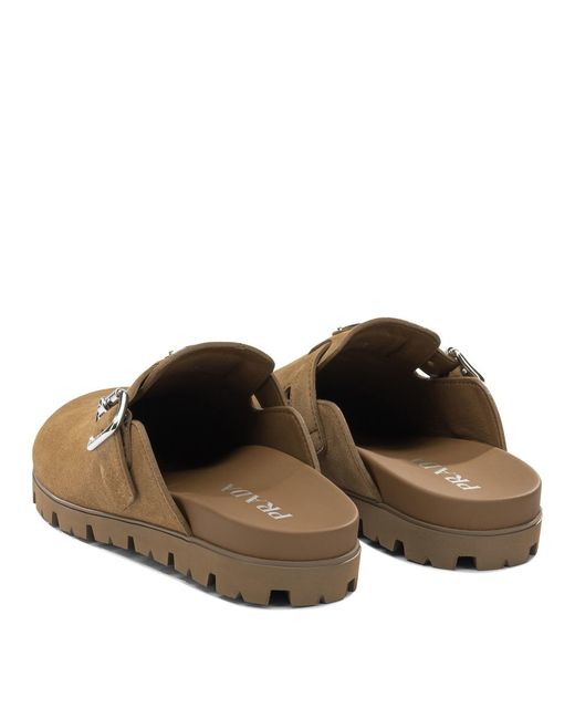 Prada Brown Calf Leather Loafers for men