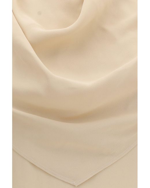 Acne Natural Draped Backless Midi Dress Sand