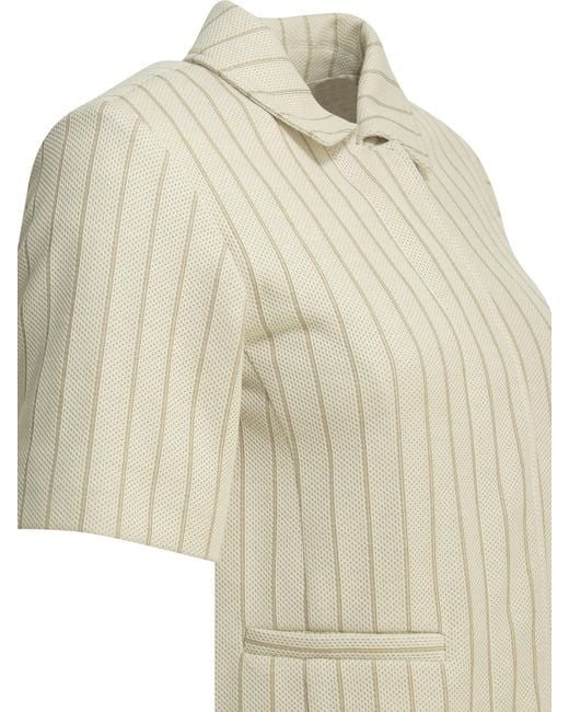 Max Mara White Pinstripe Blazer
