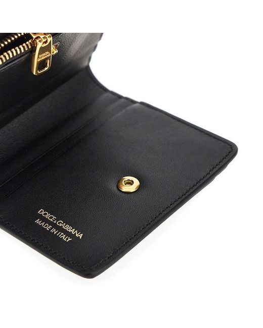 Dolce & Gabbana Black Dolce&Gabbana Leather Bi-Fold Cardholder
