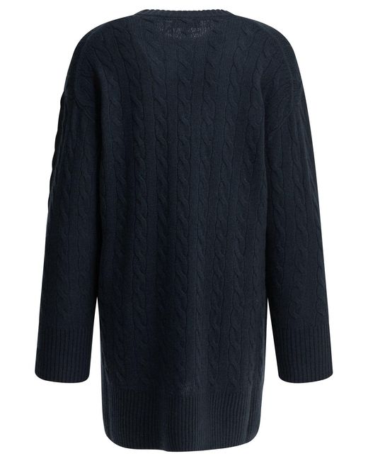 Polo Ralph Lauren Blue Short Knit Dress With Logo