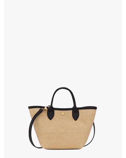 Longchamp Natural Le Panet Pliage Xs Raffia Leather