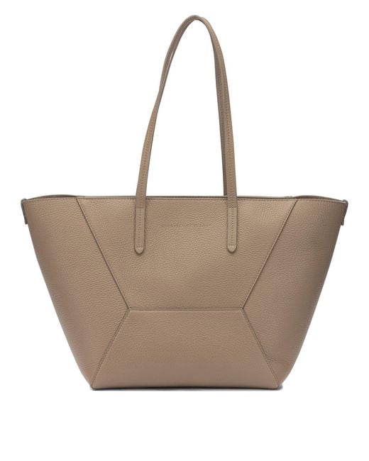 Brunello Cucinelli Natural "Duo" Large Shoulder Bag