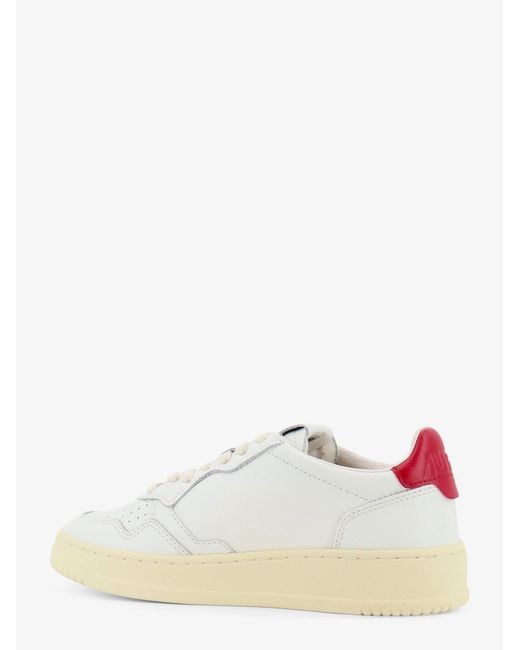 Autry White Medalist Leather Sneakers
