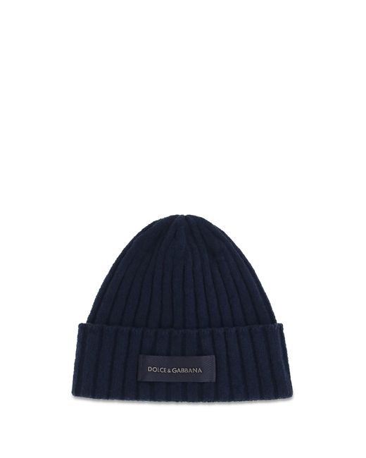 Dolce & Gabbana Blue Dolce & Gabbana Beanie Hat for men