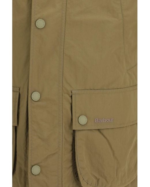 Barbour Green Rain Jacket Ashby for men