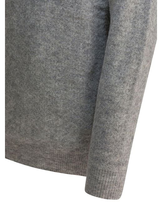 NN07 Gray "Alfie" Alpaca Blend Polo Sweater for men