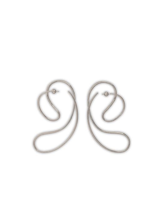 Panconesi White P Continua Large Earrings