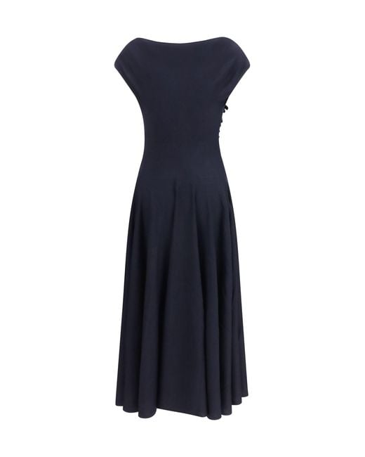 Alaïa Blue Alaã¯A Wool Shaping Dress