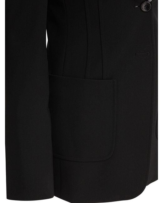 Max Mara Black Slim Jersey Blazer