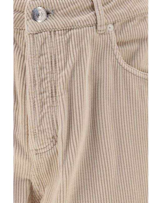 Brunello Cucinelli Natural Corduroy Pants