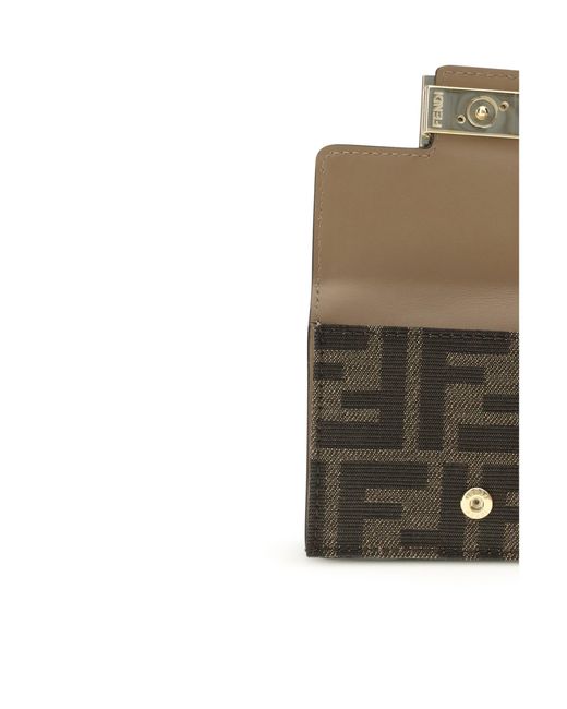 Fendi Gray Ff Trifold Wallet