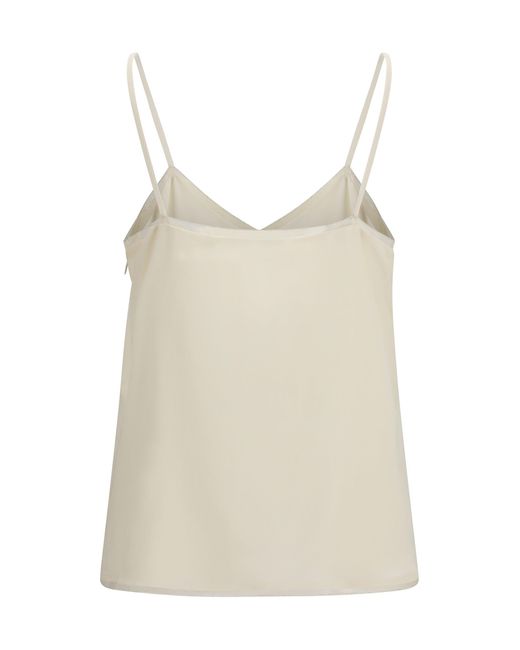 Fabiana Filippi Natural Spaghetti Strap Top Filo Diamante