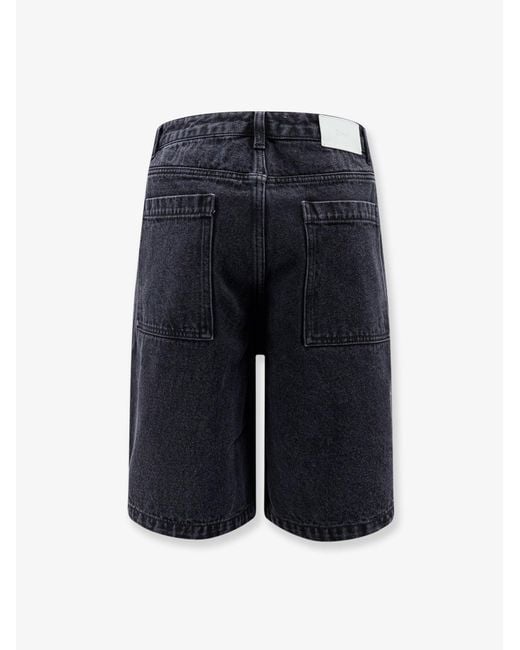 DUNST Blue Back Denim Bermuda Shorts for men