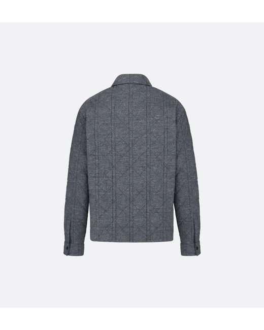 Dior Blue Cannage Overshirt Jacket for men