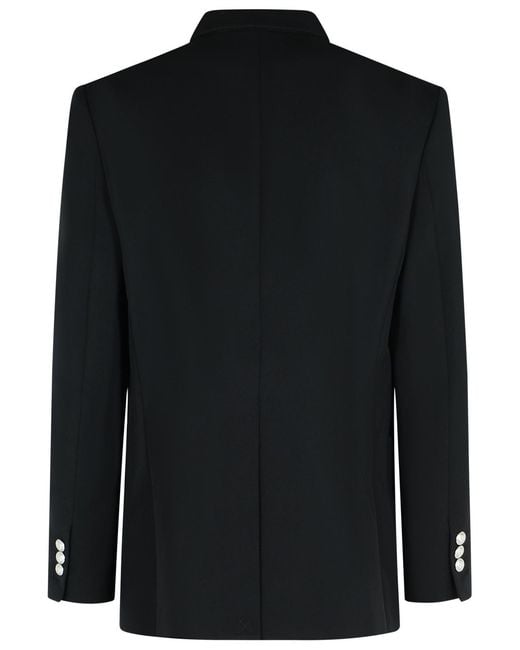 Balmain Black Virgin Wool Blazer for men