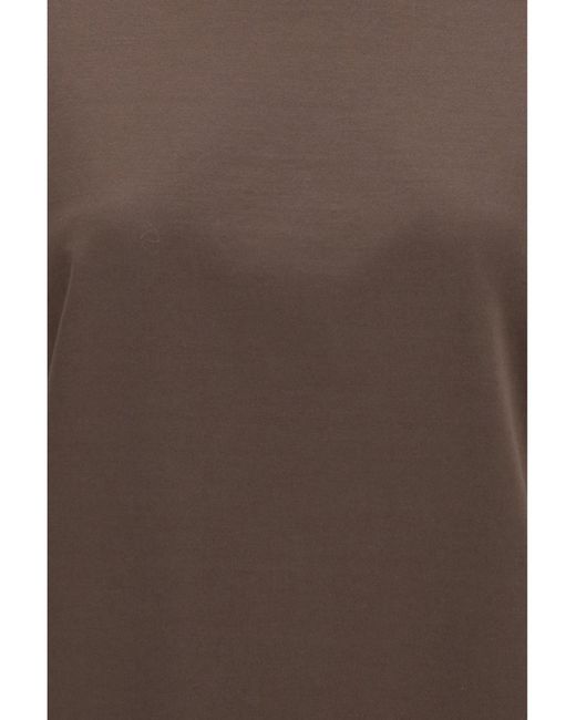 Brunello Cucinelli Brown Cotton T-Shirt