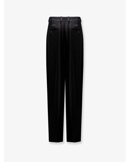 Totême Black Satin Trousers