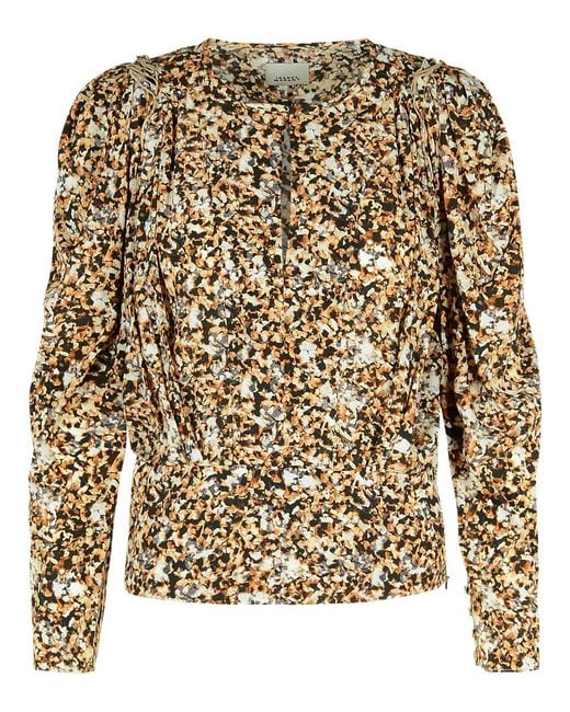 Isabel Marant Multicolor 'Zagra' Silk Blouse