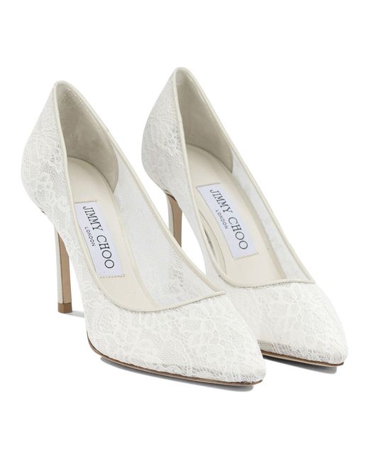 Jimmy Choo White Romy 85Mm Pumps