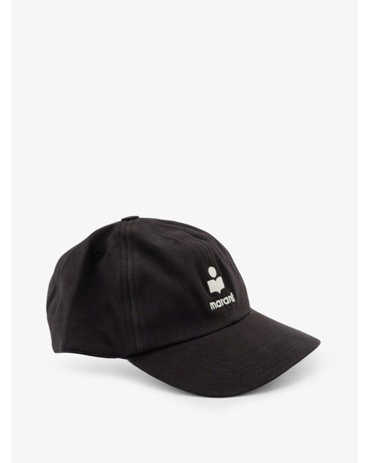Isabel Marant Black Logo-Embroidered Baseball Cap