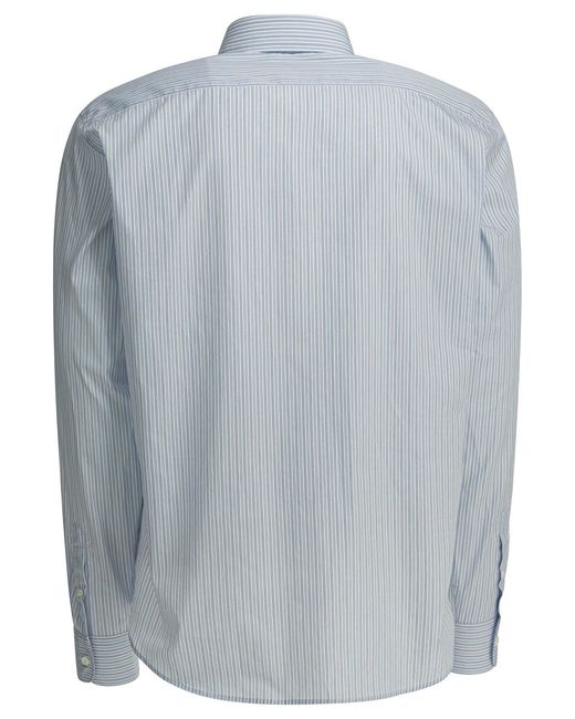 Prada Blue Cotton Shirt for men