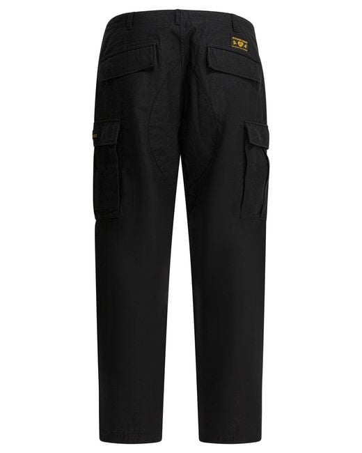 Human Made Black Cotton Cargo Pants Trousers for men