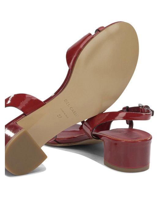 Roberto Del Carlo Red Calf Leather Sandals