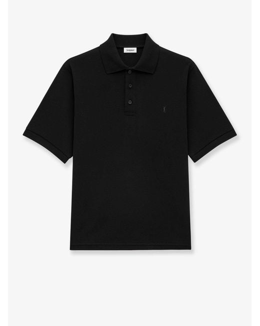 Saint Laurent Black Polo Shirts for men