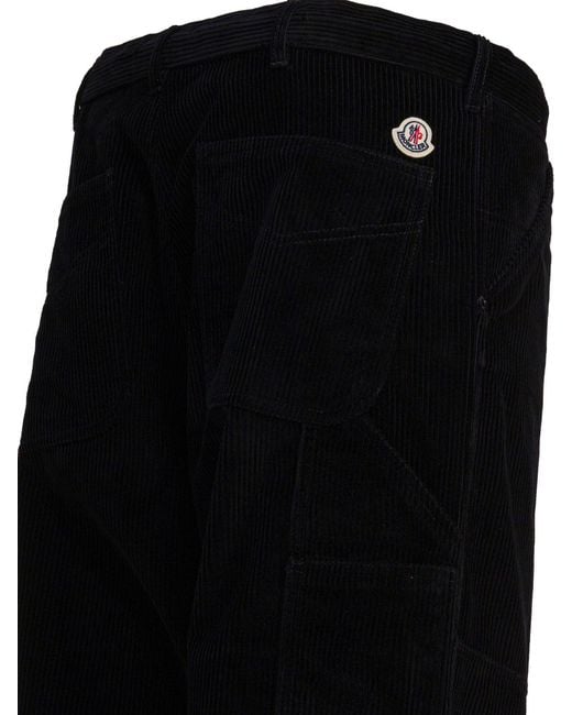 Moncler Black Corduroy Pants for men