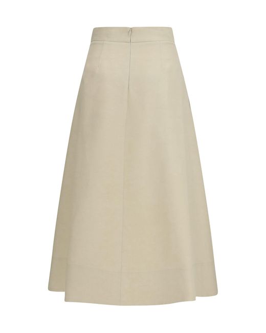 P.A.R.O.S.H. White P.A.R.O..H. Wide Midi Skirt