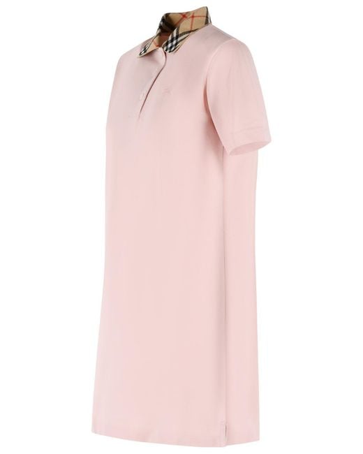 Burberry Pink 'Iris' Cotton Polo Shirt