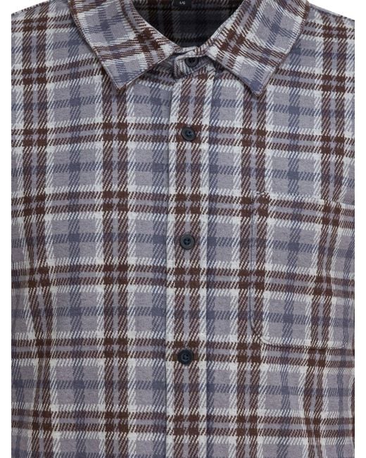 Vince Blue Plaid Overshirt Jacket