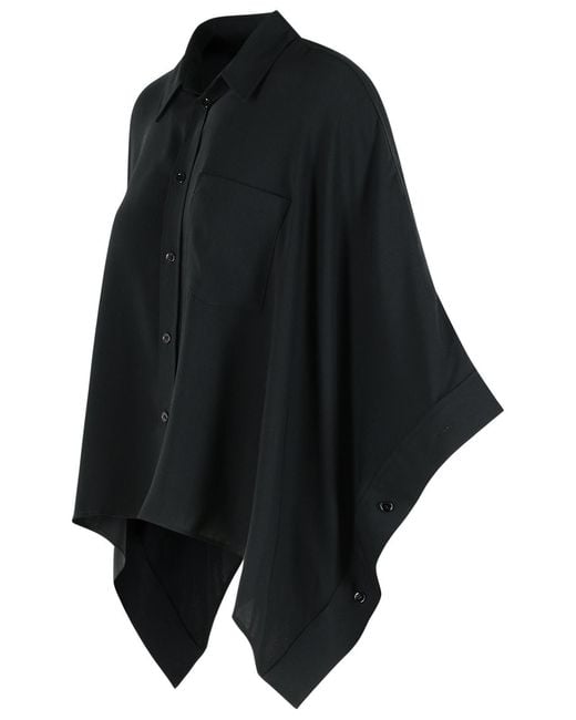 MM6 by Maison Margiela Black Polyester Cape
