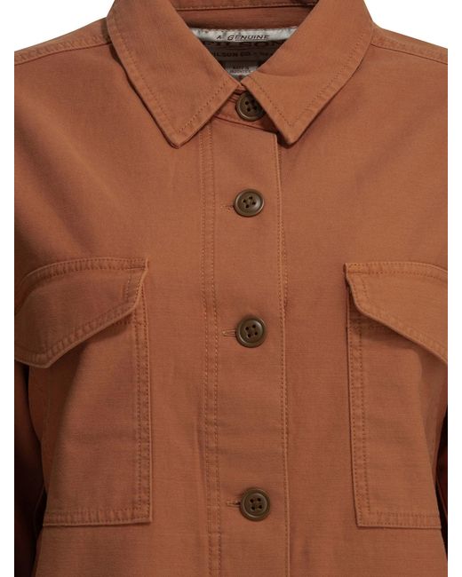 Filson Brown "Reverse Sateen Jac-Shirt" Casual Shirt