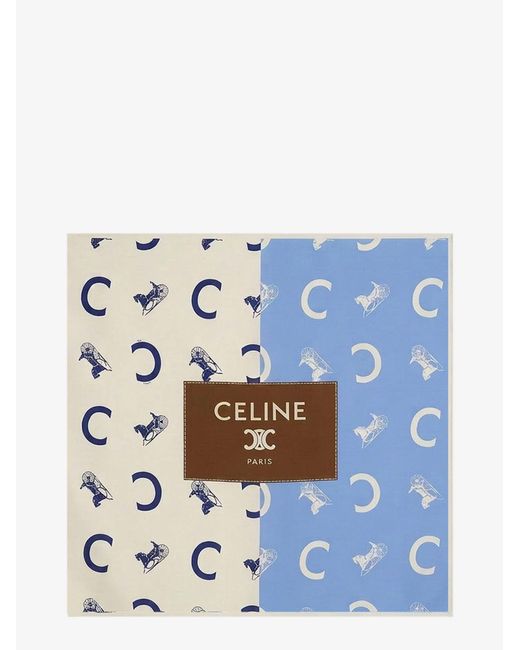 Céline Blue Silk Foulard