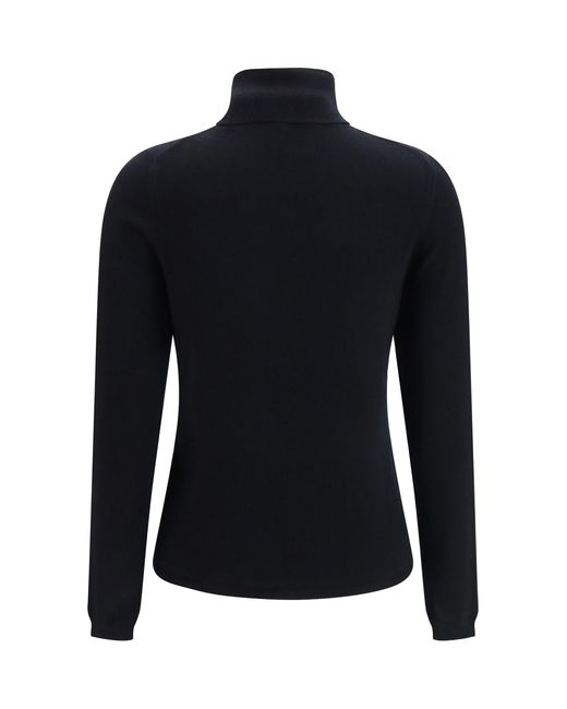 Allude Blue Cashmere Turtleneck Sweater