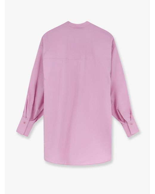 Nude Pink Shirt Oversized Cotton