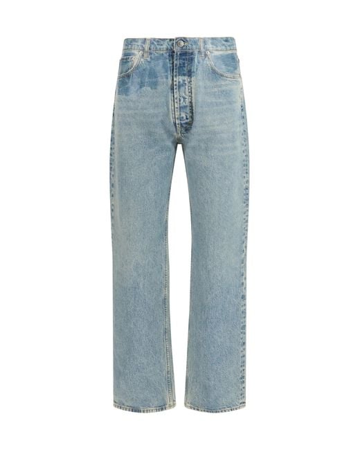 Margiela Blue Belt-Loop Jeans Ice for men