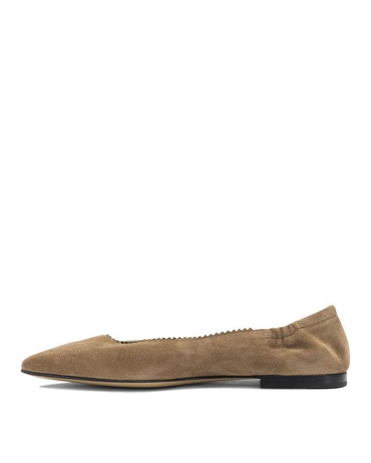 Pomme D'or White Ballerinas Brown
