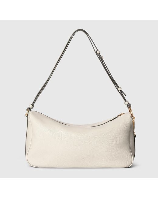 Gucci Natural Half Horsebit" Shoulder Bag